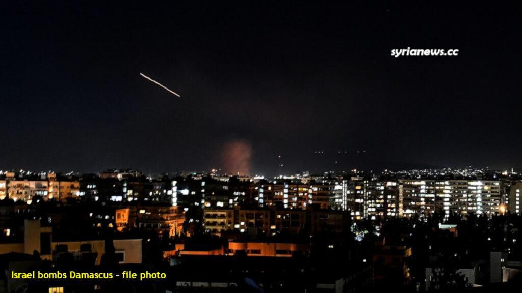 Israel bombs Syrian capital Damascus outskirts-file photo - عدوان اسرائيلي على محيط العاصمة السورية دمشق