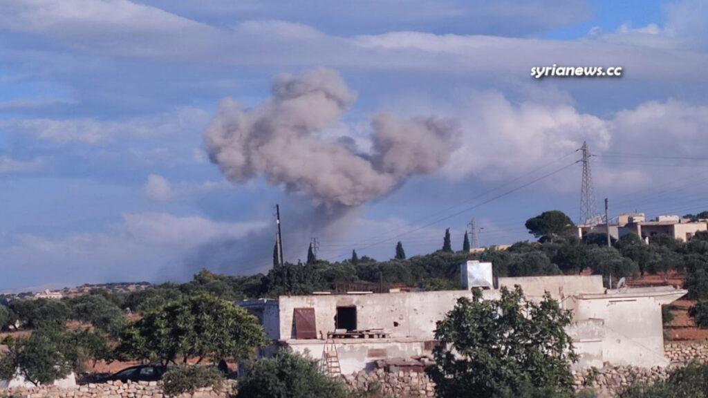 Russian air force bomb Al Qaeda HTS posts in Idlib - الطيران الحربي الروسي يقصف مواقع هيئة تحرير الشام القاعدة في ادلب