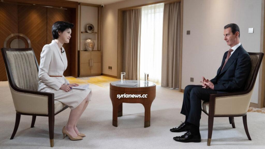 Syrian President Bashar al-Assasd interview with Chinese media - مقابلة الرئيس السوري بشار الأسد مع التلفزيون الصيني