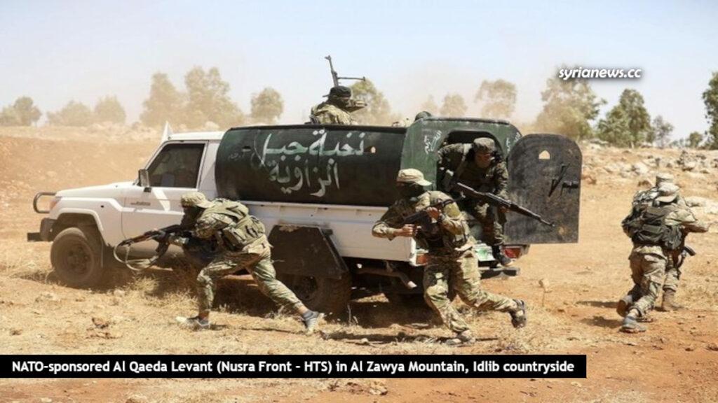 NATO-sponsored al Qaeda Levant Nusra Front HTS in Al Zawya Mountain Southern Idlib Countryside