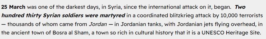 Jordan led a blitzkrieg attack against Syria, March 2015