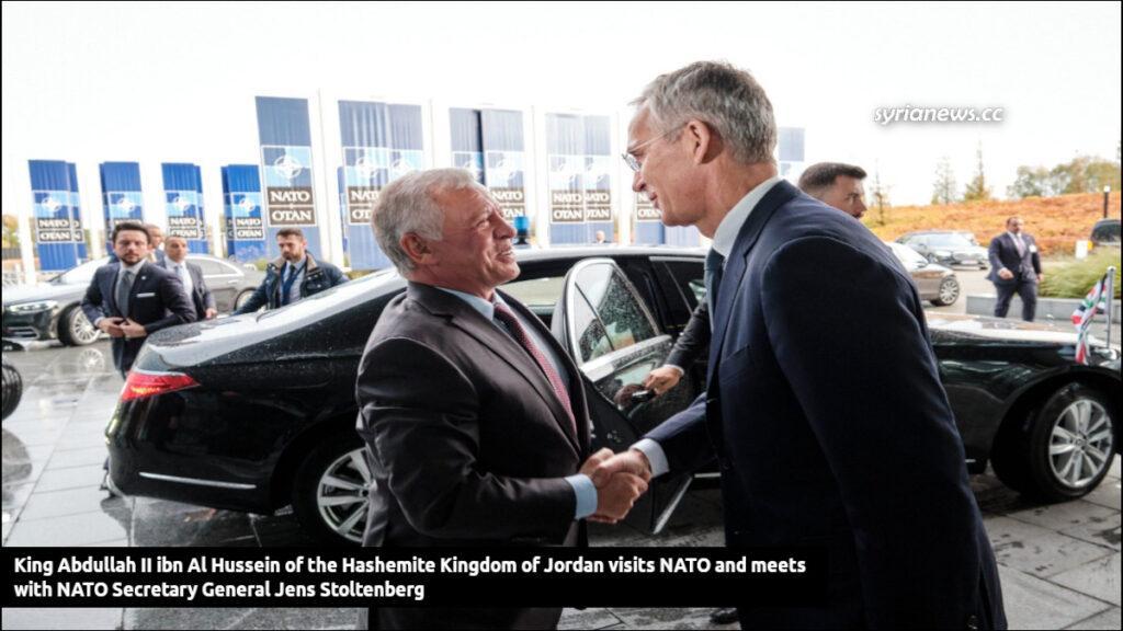 Jordan King Abdullah visits NATO meets Stoltenberg